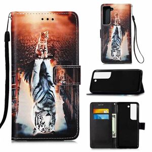F�r Samsung Galaxy S22 Plus 5G Kunstleder Handy Tasche Book Motiv 7 Schutz H�lle Case Cover Etui Neu