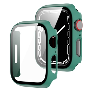 Fr Apple Watch 9 8 7 41mm 2 in 1 Schock TPU Silikon Hlle + Hart Glas