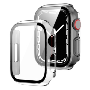 Fr Apple Watch 9 8 7 41mm 2 in 1 Schock TPU Silikon Hlle + Hart Glas