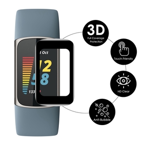 Fr Fitbit Charge 6 / 5 3D Curved Schutz Folie Schutz Displayschutz
