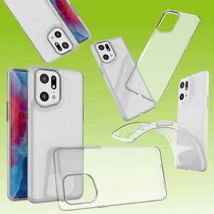 Für Oppo Find X5 Pro Silikoncase TPU Schutz Transparent Handy Tasche Hülle Cover Etui Zubehör Neu