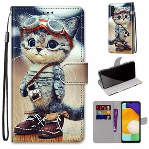 Für Samsung Galaxy A13 5G / A04S Kunstleder Handy Tasche Book Motiv 2 Schutz Hülle Case Cover Etui Neu