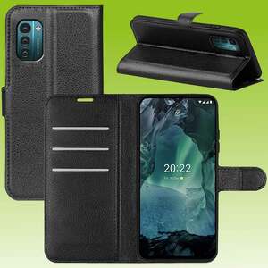 Fr Nokia G21 / G11 Handy Tasche Wallet Premium Schutz Hlle Case Cover Etuis Neu Zubehr Schwarz