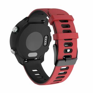 Für Garmin Vivoactive 4 Kunststoff / Silikon Armband Uhr Smart Watch Sport Rot / Schwarz