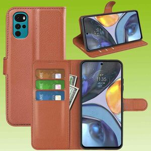 Fr Motorola Moto G22 Handy Tasche Wallet Premium Schutz Hlle Case Cover Etuis Neu Zubehr Braun