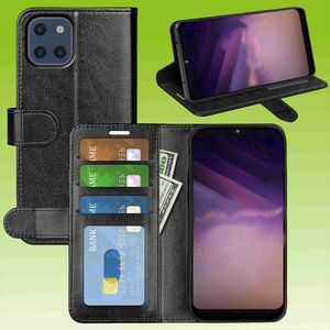 Fr Samsung Galaxy A03 Handy Tasche Wallet Premium Schutz Hlle Case Cover Etuis Neu Zubehr Schwarz