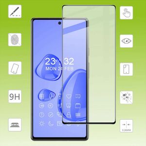 Fr Google Pixel 7 2x 3D Premium 0,3 mm H9 Hart Glas Schwarz Folie Schutz Hlle Neu