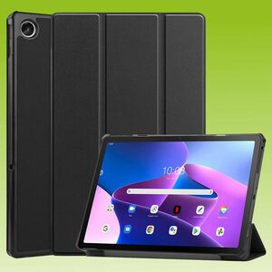 F�r Lenovo M10 Plus 2022 3. Gen 10.6 Zoll 3folt Wake UP Smart Cover Schwarz Tasche Etuis H�lle