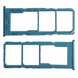 Dual SIM + Micro SD Karten Halter f�r Samsung Galaxy M23 5G GH98-47403C Light Blue / Blau