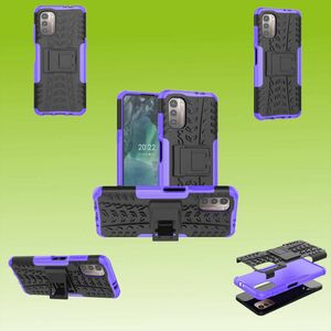 F�r Nokia G21 / G11 Hybrid Case 2teilig Outdoor Lila Tasche H�lle Cover Schutz