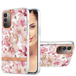 F�r Nokia G21 / G11 Silikon Case TPU mit Ring Flower Motiv 5 Schutz H�lle Cover