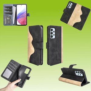 Für Samsung Galaxy A53 5G Design Handy Tasche Wallet Premium Schwarz Schutz Hülle Case Cover Etuis Neu Zubehör