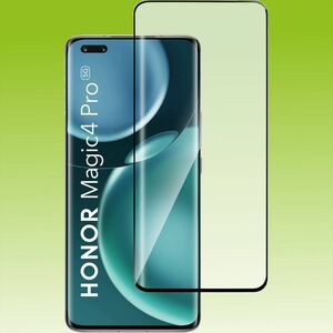 Für Honor Magic 4 Pro 4D Premium 0,3 mm H9 Hart Glas Schwarz Folie Schutz Hülle Neu
