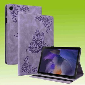 Fr Samsung Galaxy Tab A8 10.5 2021 Design Muster Lila Kunstleder Hlle Cover Tablet Tasche Neu