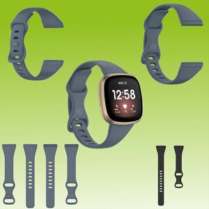 Fr Fitbit Versa 4/Versa 3/Sense Kunststoff Armband Frauen Cyan-Blau 