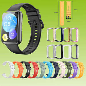 Fr Huawei Watch Fit 2 Hochwertiges Kunststoff / Silikon Uhr Watch Sport Armband
