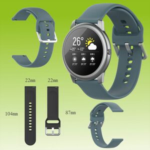 Fr Xiaomi Haylou Solar LS05 Kunststoff / Silikon Armband Watch Uhr Teal-Grn Ersatz Arm Band