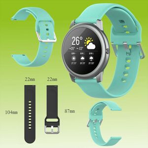 Fr Xiaomi Haylou Solar LS05 Kunststoff / Silikon Armband Watch Uhr Trkis / Blau Ersatz Arm Band