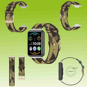 Fr Huawei Watch Fit 2 Uhr Watch Nylon Armband Ersatz Sport Arm Band Muster 3