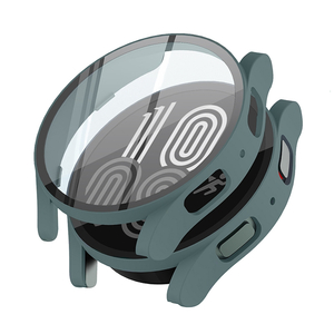 F�r Samsung Galaxy Watch 5 44 mm 360 Grad Schock H�lle + H9 Hart Glas Tasche Etuis Gr�n Orig.