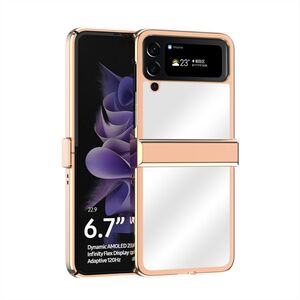 Fr Samsung Galaxy Z Flip4 5G Electroplating Kunststoff Silikon Cover Handy Tasche Hlle Etuis Rose Gold