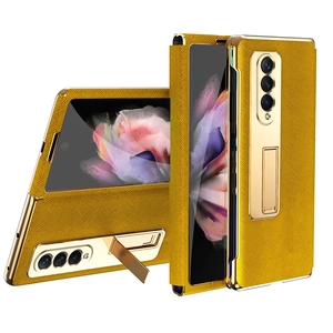 Samsung Galaxy Z Fold4 5G Galvanik Linsenrahmen + Hart Glas Handy Tasche Hlle Etuis Gold