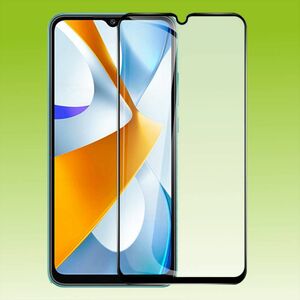 Fr Xiaomi Poco C40 3D Premium 0,3 mm H9 Hart Glas Schwarz Folie Schutz Hlle Neu