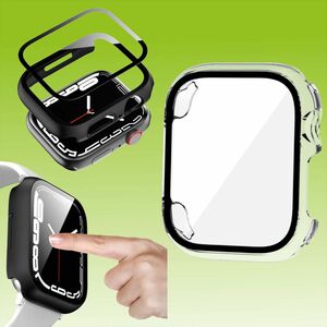 Fr Apple Watch Series 9 8 7 41mm / 6 SE 5 4 40mm 2 in 1 Hlle + Glas