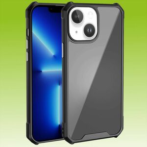 F�r Apple iPhone 14 Plus Schock Carbon TPU Silikon Etuis Handy H�lle Tasche Schwarz 
