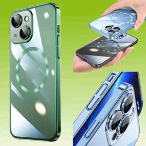 Für Apple iPhone 13 Electroplating TPU Silikon Etuis Handy Hülle Transparent Grün