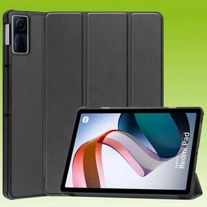 Fr Xiaomi Redmi Pad 10.6 Zoll 3folt Wake UP Smart Cover Schwarz Tasche Etuis Hlle