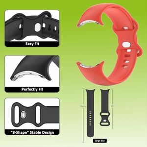 Fr Google Pixel Watch 3 / 2 / 1 Hochwertiges Kunststoff / Silikon Uhr Armband Zubehr Sport