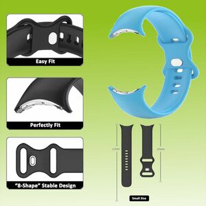 Fr Google Pixel Watch 3 / 2 / 1 Hochwertiges Kunststoff / Silikon Uhr Armband Zubehr Sport