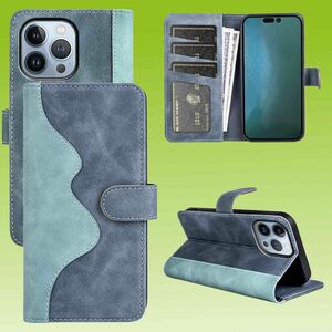 Fr Apple iPhone 14 Pro Design Handy Tasche Wallet Premium Blau Schutz Hlle Case Cover Etuis Neu Zubehr