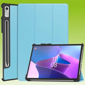 Fr Lenovo Tab P11 Pro 2. Gen 11.2 Zoll 3folt Wake UP Smart Cover Hellblau Tasche Etuis Hlle