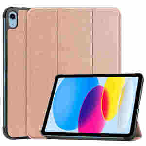 Fr Apple iPad 11. Gen A16 2025 / 10.9 2022 3folt Wake UP Smart Cover Rose Gold Tasche
