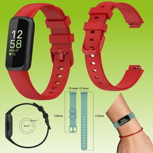 Fr Fitbit Inspire 3 Watch Uhr Kunststoff / Silikon Armband Ersatz Arm Band Ersatz Rot Gre L / Mnner 