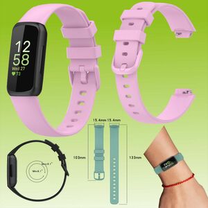 Fr Fitbit Inspire 3 Watch Uhr Kunststoff / Silikon Armband Ersatz Arm Band Ersatz Lila Gre L / Mnner 
