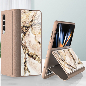 F�r Samsung Galaxy Z Fold4 5G Design Galvanik Marble Muster 8 All-round Anti-Fall Handy Tasche H�lle Etuis