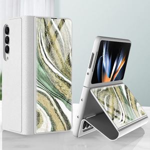 Fr Samsung Galaxy Z Fold4 5G Design Galvanik Marble Muster 11 All-round Anti-Fall Handy Tasche Hlle Etuis