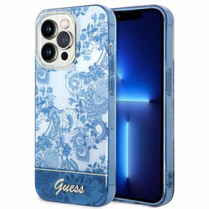 GUESS Schutzhlle fr Apple iPhone 14 Pro Cover Etui Hard Case Niebieski Blau