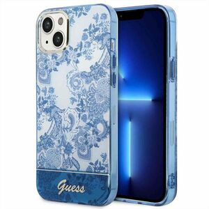 GUESS Schutzhlle fr Apple iPhone 14 Plus Cover Etui Hard Case Niebieski Blau