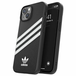 Adidas Apple iPhone 14 Plus Three Stripes Original Silikon Hard Case Cover Schutzhlle Schwarz