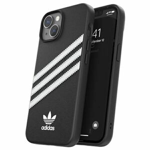 Adidas Apple iPhone 14 Plus Three Stripes Original Silikon Hard Case Cover Schutzh�lle Schwarz