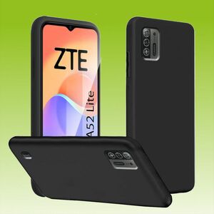 Fr ZTE Blade A52 Lite Silikoncase TPU Schutz Schwarz Handy Tasche Hlle Cover Etui Zubehr Neu