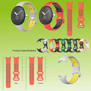 Fr Google Pixel Watch 1 + 2 Hochwertiges Kunststoff / Silikon Uhr Watch Armband Zubehr Sport Neu