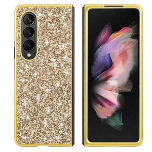 F�r Samsung Galaxy Z Fold4 5G Glitzer Diamant Design Kunststoff TPU Cover Handy Tasche H�lle Etuis Gold