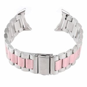 Fr Google Pixel Watch 3 41mm / 2 / 1 Stahl Metall Band Pink / Silber