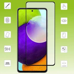 F�r Samsung Galaxy A54 5G 3D Premium 0,3 mm H9 Hart Glas Schwarz Folie Schutz H�lle Neu