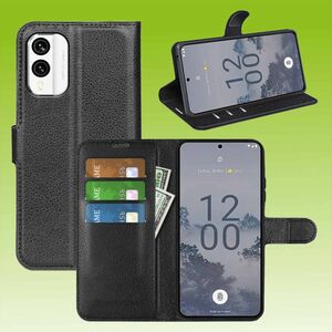Fr Nokia X30 Handy Tasche Wallet Premium Schutz Hlle Case Cover Etuis Neu Zubehr Schwarz